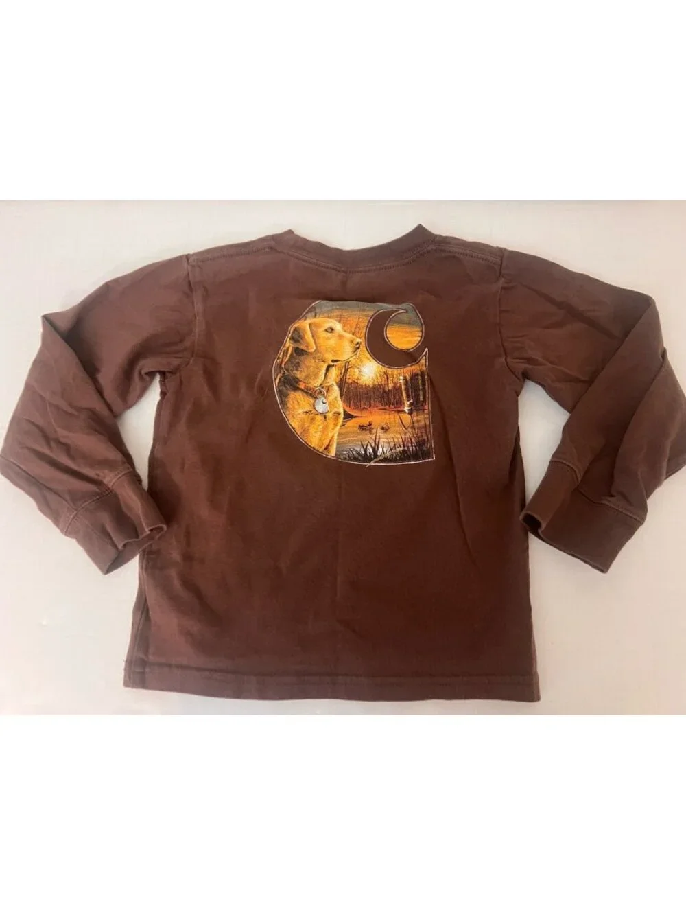 Carhartt Toddler 3T Boys Brown Tshirt Dog Lab Top Shirt Outdoor.     Ab